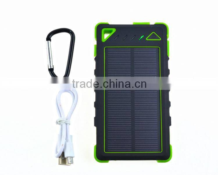 With frosted material portable waterproof solar power bank solar charger 8000mah built-in battery