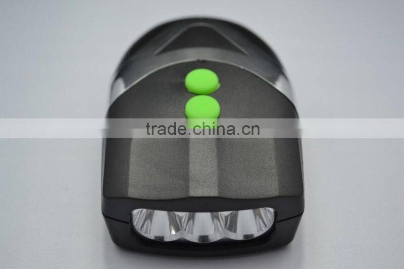 3 led bicycle headlights bicycle horn Multifunctional bike lights with a trumpet