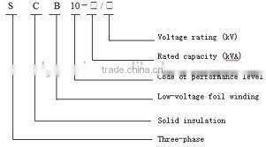 50Hz three phase dry type transformer 30-2500KVA capacity 10KV
