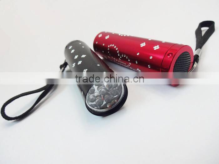 Onlystar GS-8019 factory supply 9led torch light aluminum alloy pocket size led flashlight