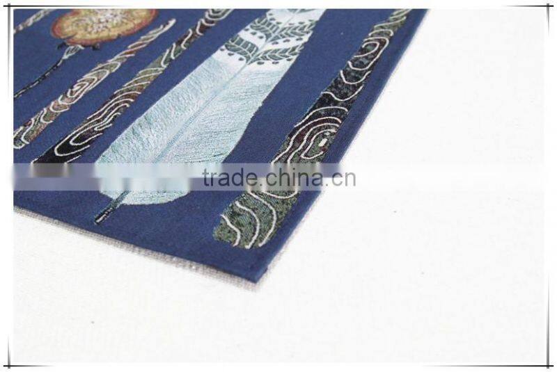 Wholesale colorful tapestry jacqaurd fabric table mats, table runners