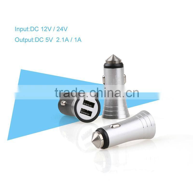 Portable phone accessory car charger travel charger with 2 USB
