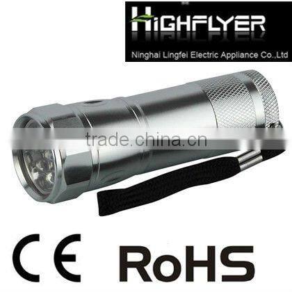 Special design Argentine 9 LED Aluminum flashlight LFL215-Q9