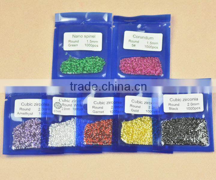 factory price 6mm Machine cut round black cubic zirconia