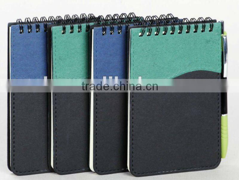 New style notepad with pen loop and colored trim