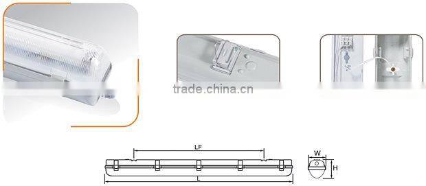 Waterproof Lighting Fixture T8 Lamp 1X58W