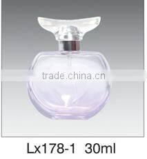 Various shapes perfume glass bottle with lid