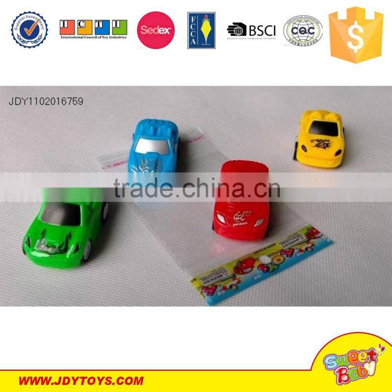 Defferent design promotion 5CM Solid and transparent color pull back cartoon car toys for kids