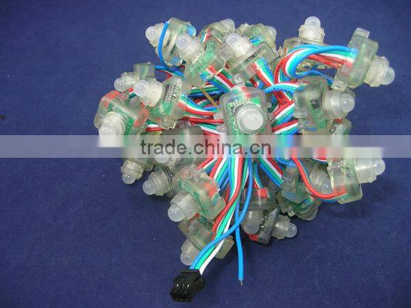 12mm WS2801 pixel rgb module led light,DC5V input,waterproof IP68;50pcs a string,Square Shape