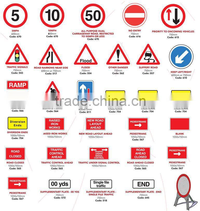 Reflective adhesive No entry traffic sign