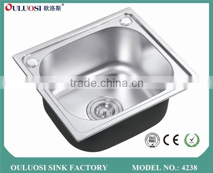 classic style shunde stainless steel kitchen sink with drain board 4238