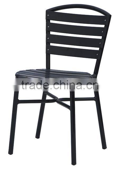 Garden poly wood chair fabric and table set