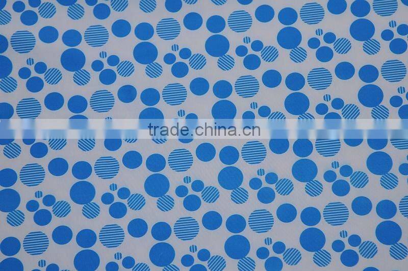 simple blue polka dot polyester fabric