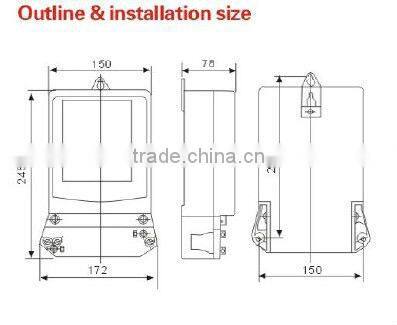 DTSF1531 multi tariff energy meter