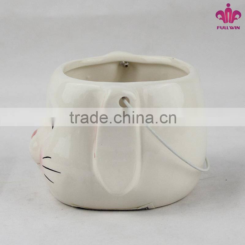 Ceramic hanging decoration with bunny design