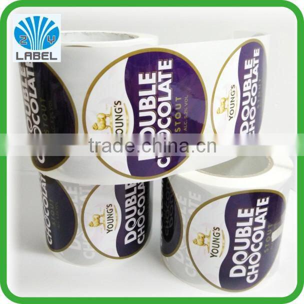 custom printed logo round sticker,vinyl adhesive waterproof sticker with glossy finish