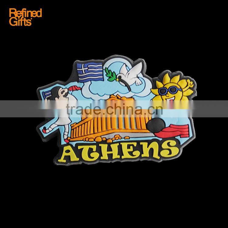 Crete Beach PVC Rubber Magnets Soft 3D Fridge Magnets OEM Menufacture ECO-friendly