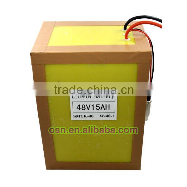 48v 15AH scooter battery pack for electric bike/Automatical discharge in the bottom