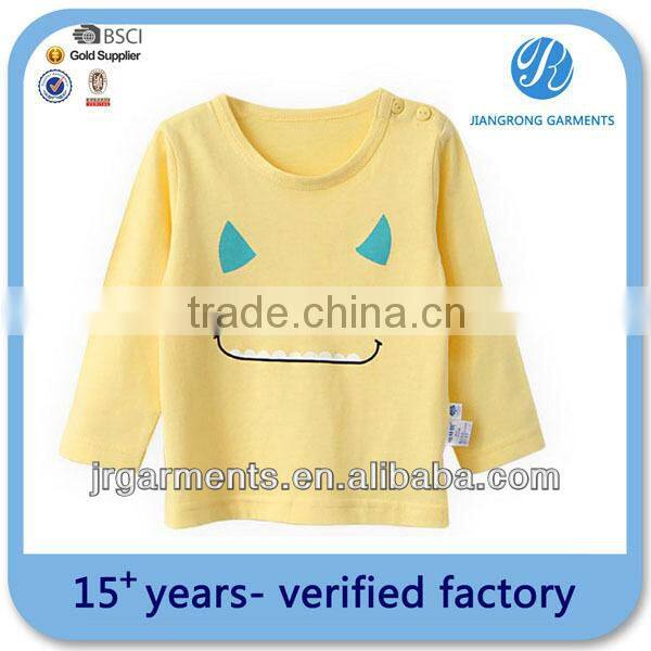 OEM service Silk/Cotton Embroidery Long Sleeve T shirts for Children