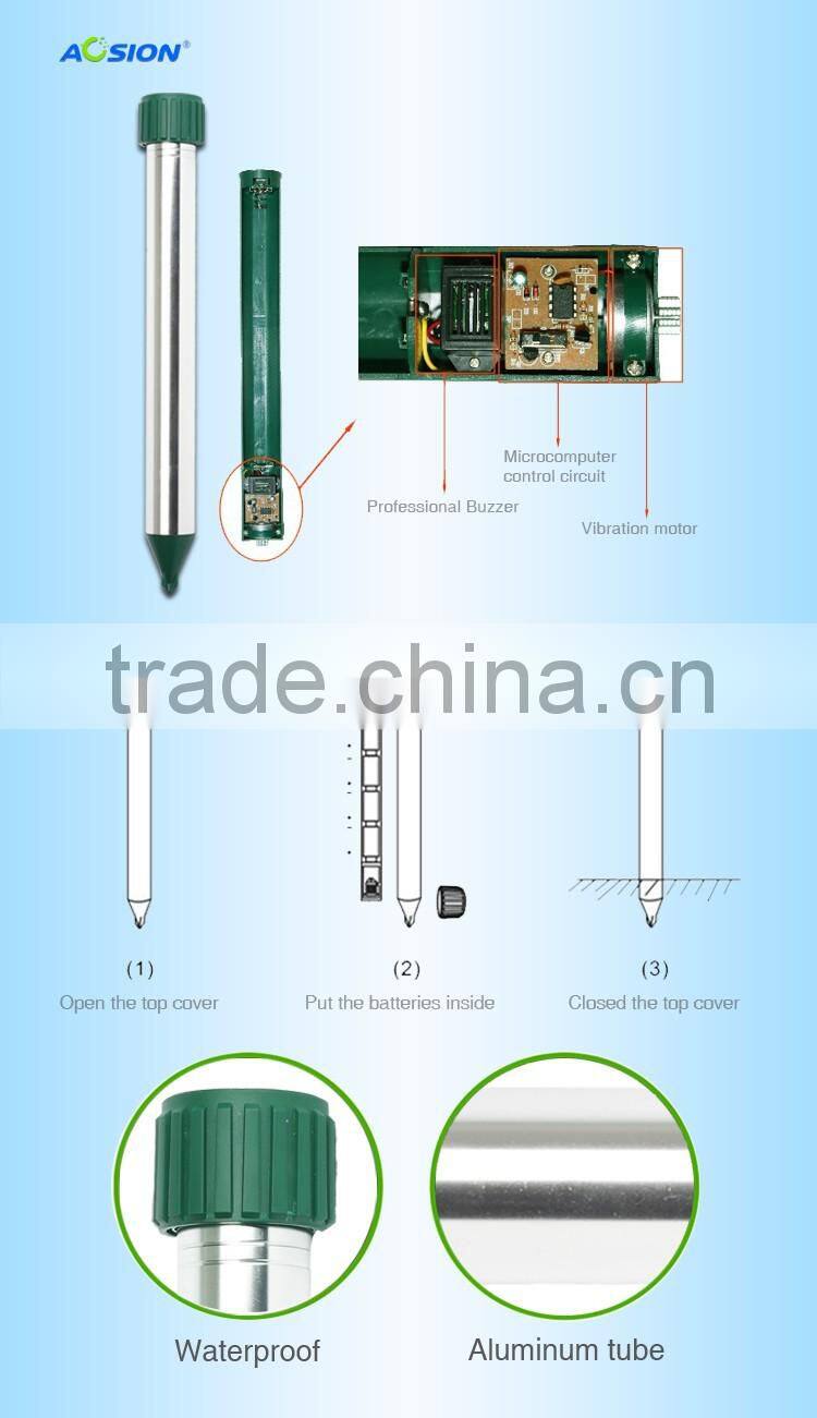 Garden Sound Wave Mole Repeller With Motor Vibrating
