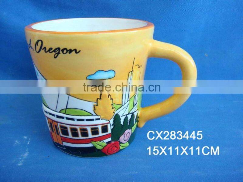 Ceramic guitar cup, music cup, music mug