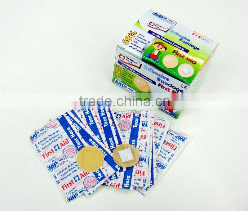 MH02-4 Round Disposable Adhesive Bandage PVC Waterproof First Aid Medical Wound Adhesive Plasters