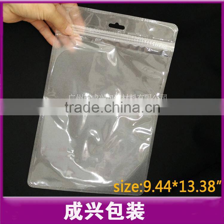 matte poly bag for ipad Air 2/3/4 table pc case/ translucent PVC zipper pouch/poly bag for plants/laminated poly bag