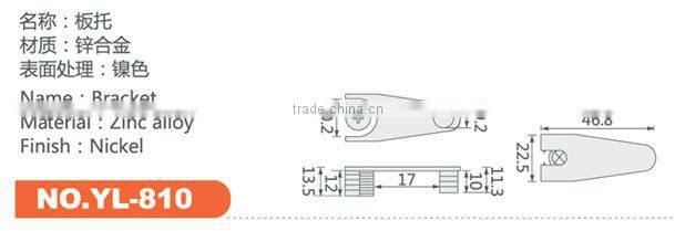 zinc alloy connecting fittings shelf support for shelves