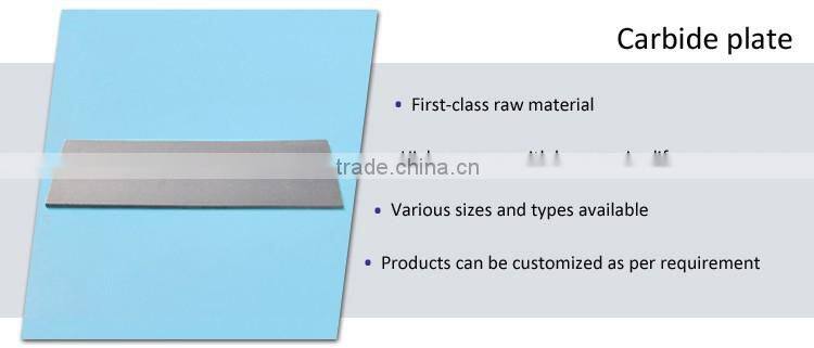 China solid tungsten carbide plate with high elastic modulus and compressive strength