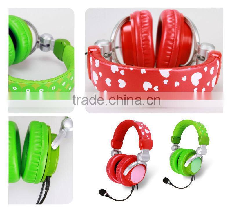 2014 hot sale ear sensitive headphones for kids for girls