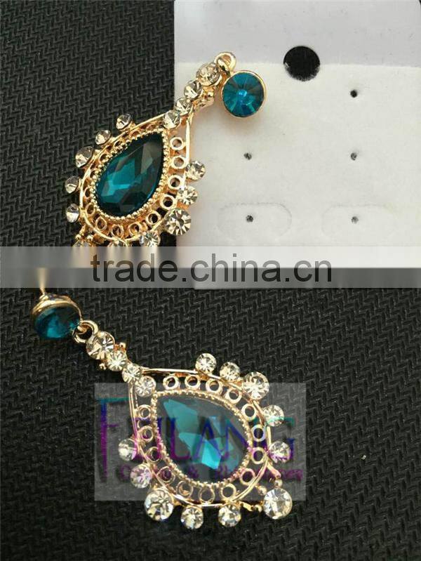 Fashion Flash Drilling Hollow Crystal Earrings Drop Earrings
