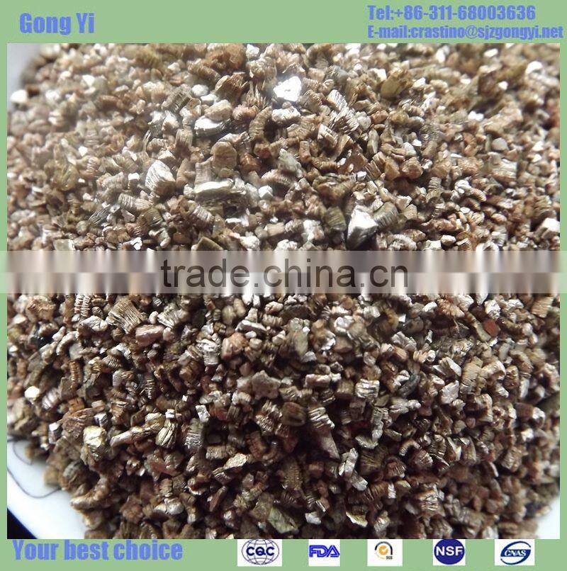high quality raw gold vermiculite in 1-3mm with 8 times expanded