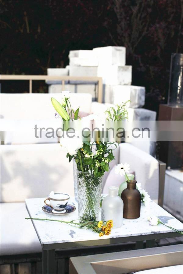 wholesale cheap tall colored clear glass vases for flower made in China