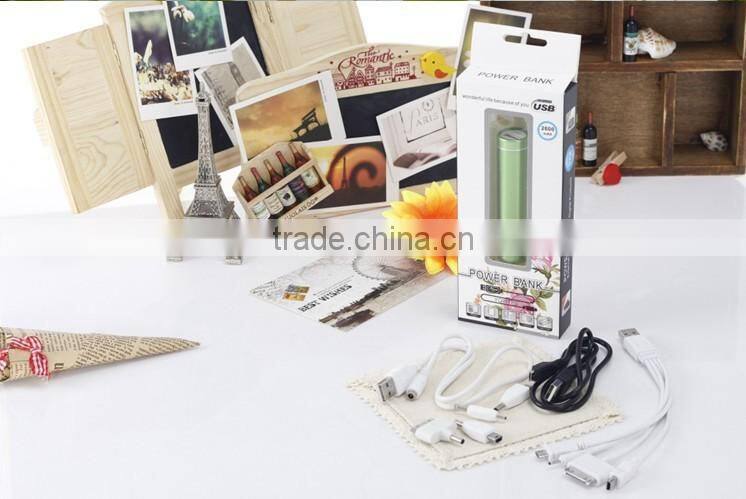 2016 cylinder shape power bank, power bank with LED light,