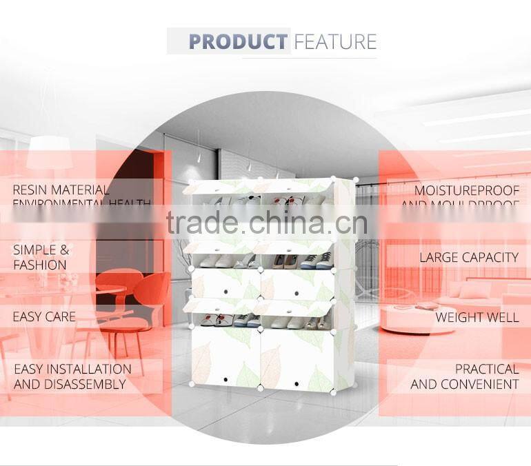 Plastic folding shoe storage box