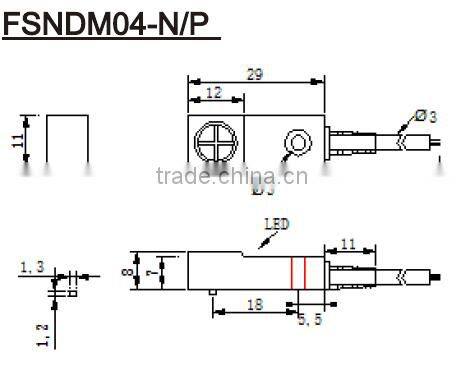 F&C 3 or 4 wires 4mm High repeatability Inductive Proximity Switch FSNDM04-N