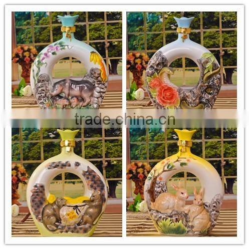2016 Hot sales Made in Jingdezhen China zodiac Ceramic bottle