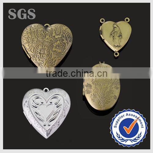 42*40mm Heart Silver Locket Jewellery Pendant