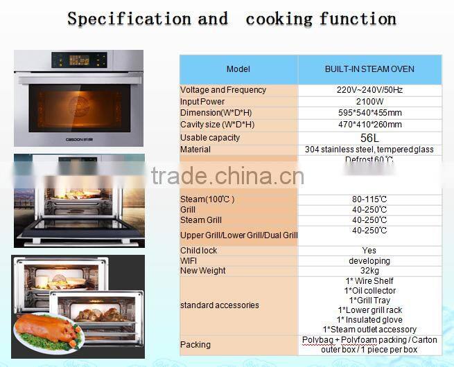 Hot design ,Built in steam oven /Portable electric convection oven/Electric steaming baking oven RF003