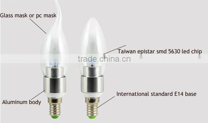 2014 High Luminosity LED Flame candle light