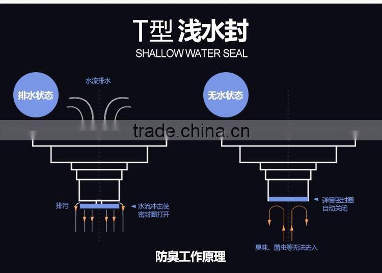 LABRAZE LE8504N washing machine copper wire drawing brass floor drains with connector