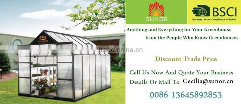 10 Year Experinces Manufactuer of 8*8 FT Aluminum Garden Greenhouse