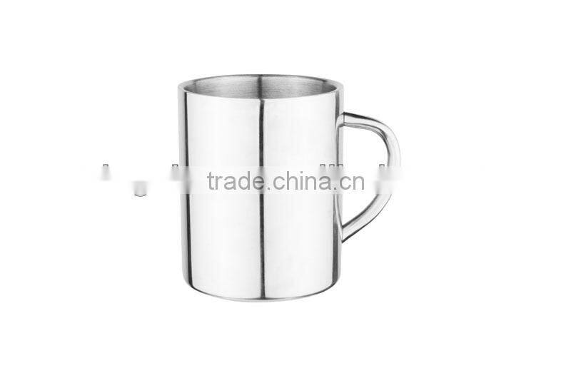 Stainless steel coffee mug220/300/400ml steel handle mug