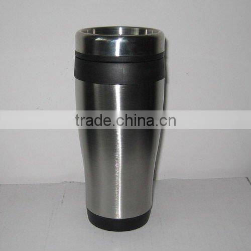 18oz stainless steel mug with plastic outer