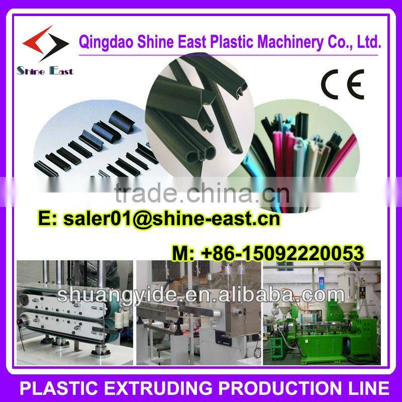 PVC/SPVC/TPE/TPV/TPO/TPU sealing strip extrusion machine / door gasket fram production line