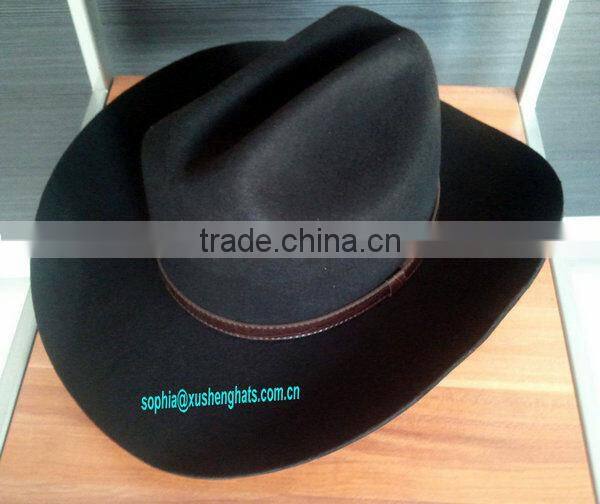 Fashion Wool Felt Black Western Cowboy Hat/Men Winter Hat