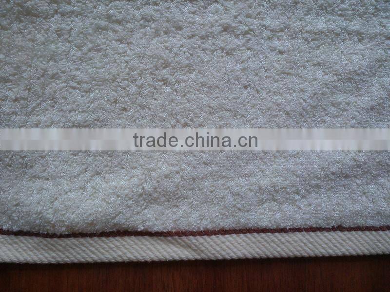 Satin Border Bamboo Cotton Bath Towel
