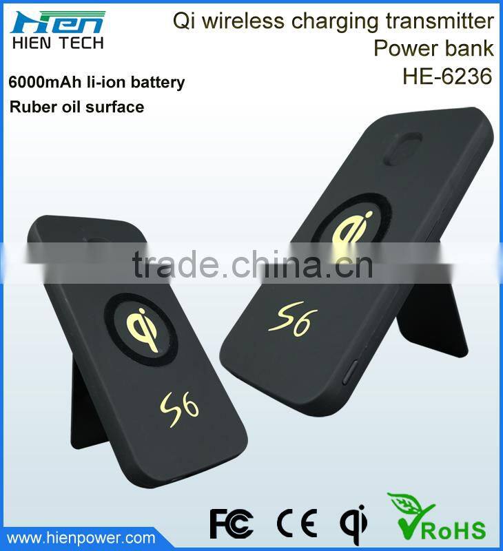 100% match Samsung Galaxy s6 QI wireless charger power bank