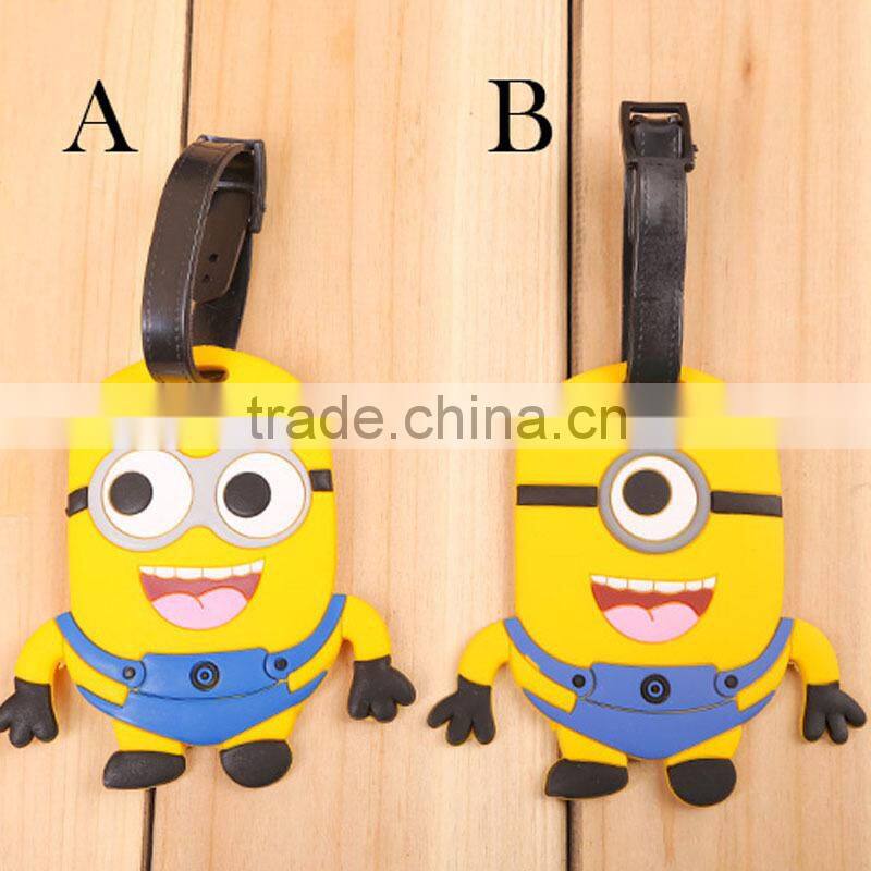 OEM Cartoon promotion gifts pvc custom shape luggage tag