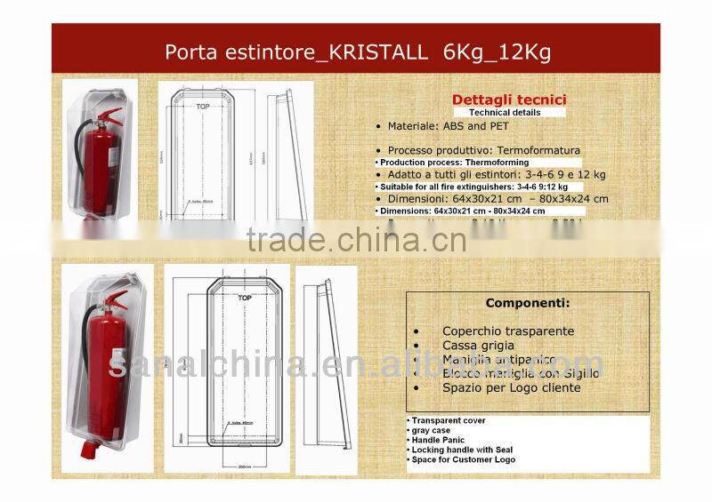 FIRE EXTINGUISHER BOX WITH PLASTIC